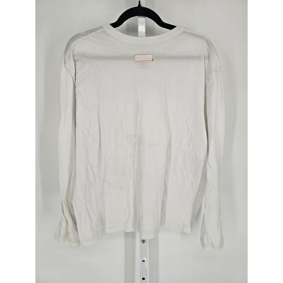 Calvin Klein Mens Sz L Long Sleeve Crew Neck T Shirt White Undershirt - Picture 3 of 3